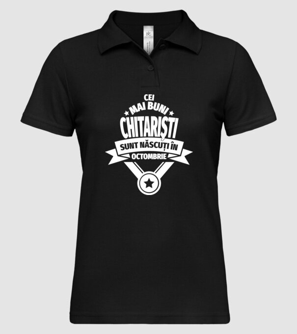 Cei mai buni chitariști sunt născuți în octombrie model negru pe tricou