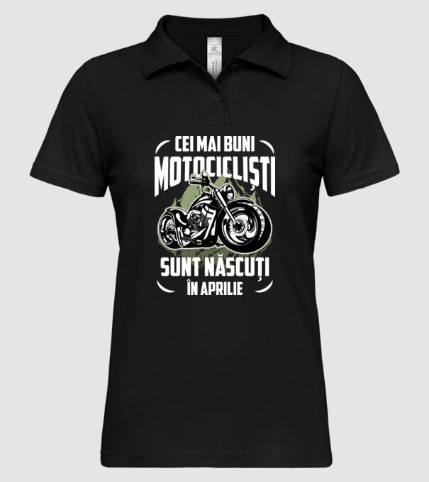 Cei mai buni motocicliști sunt născuți în Aprilie model negru pe tricou