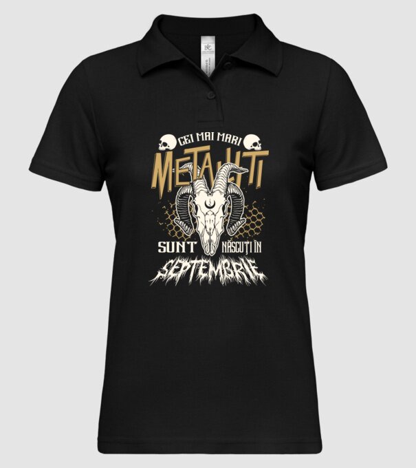 Cei mai mari metaliști sunt născuți în septembrie. model negru pe tricou