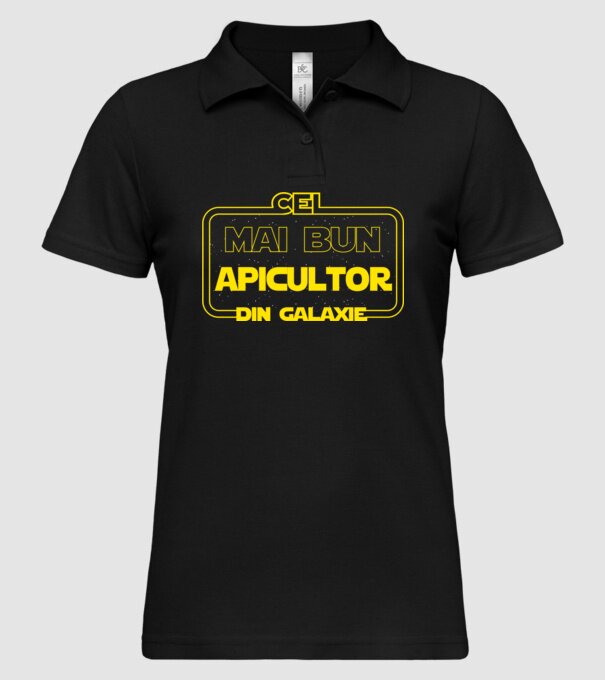 Cel mai bun apicultor din galaxie model negru pe tricou