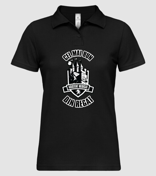 Cel mai bun asistent medical/ Cea mai bună asistentă medicală din regat model negru pe tricou
