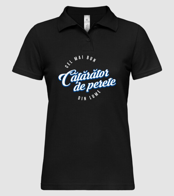 Cel mai bun cățărător de perete din lume model negru pe tricou