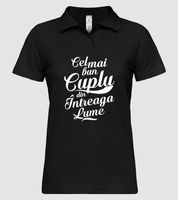 Cel mai bun cuplu din întreaga lume model negru pe tricou