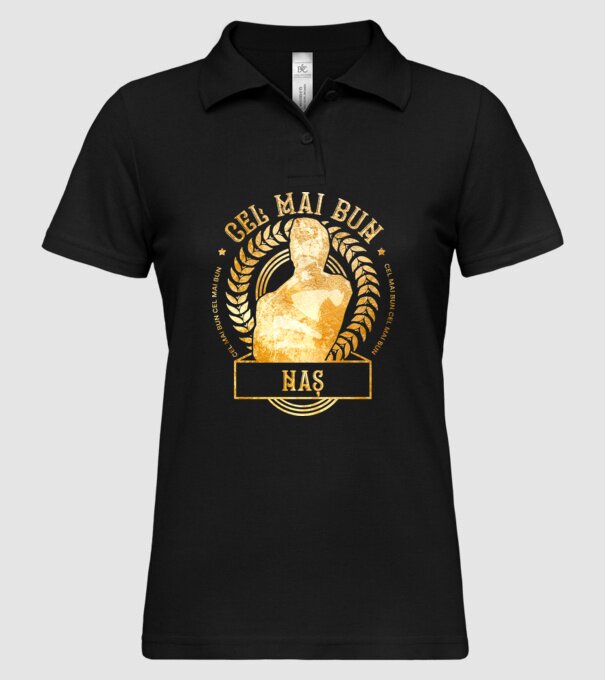 Cel mai bun naș model negru pe tricou