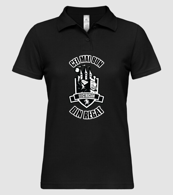Cel mai bun electrician din regat model negru pe tricou