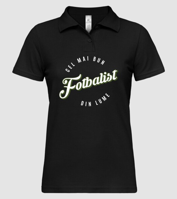 Cel mai bun Fotbalist din lume model negru pe tricou