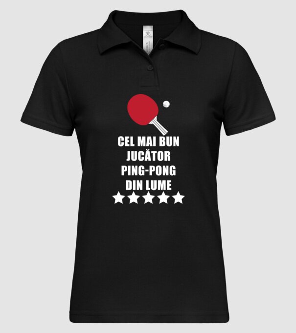 cel mai bun jucător ping-pong din lume model negru pe tricou