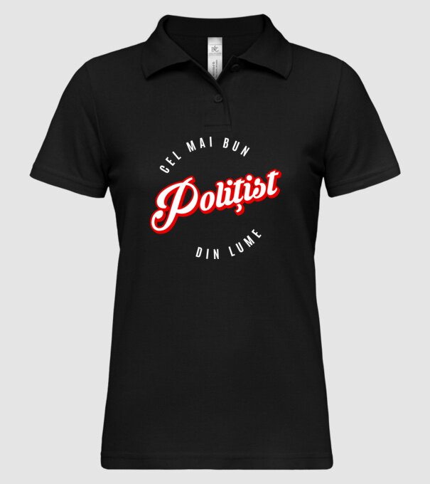 Cel mai bun POLIȚIST din lume model negru pe tricou