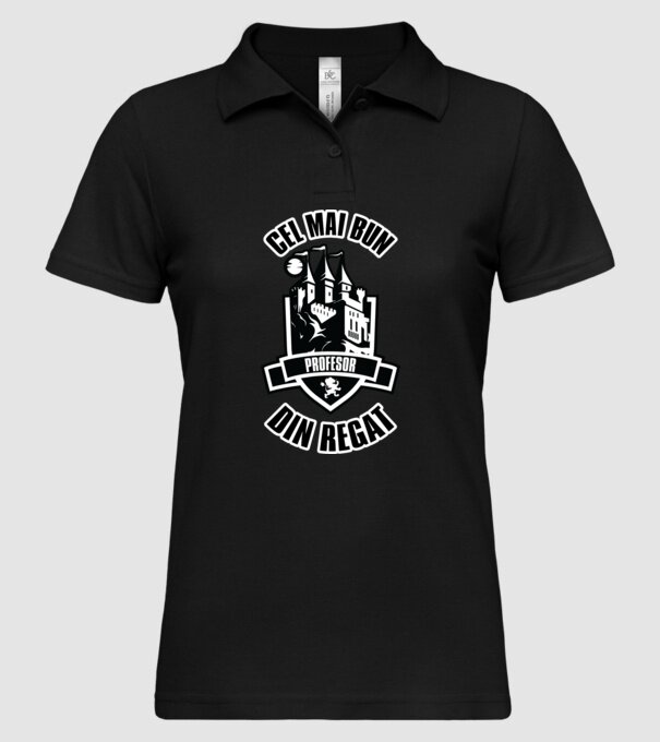 Cel mai bun profesor din regat model negru pe tricou
