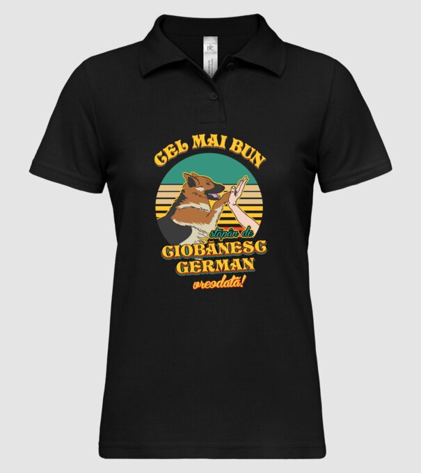Cel mai bun stăpân de ciobănesc german vreodată! model negru pe tricou