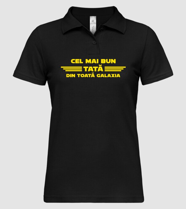 cel mai bun tată din toată Galaxia model negru pe tricou