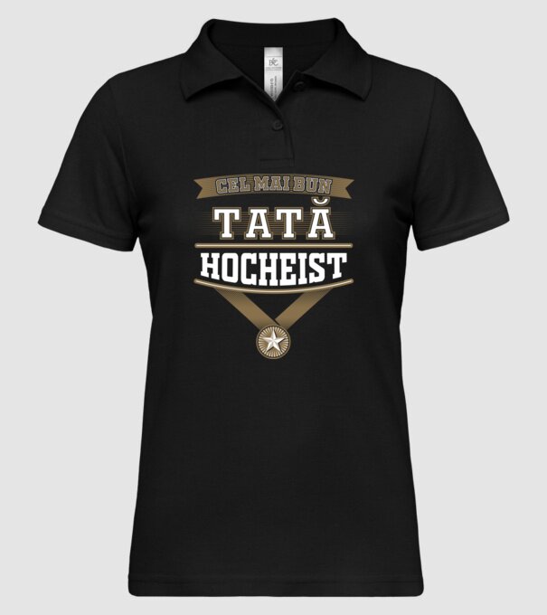 Cel mai bun tată hocheist model negru pe tricou
