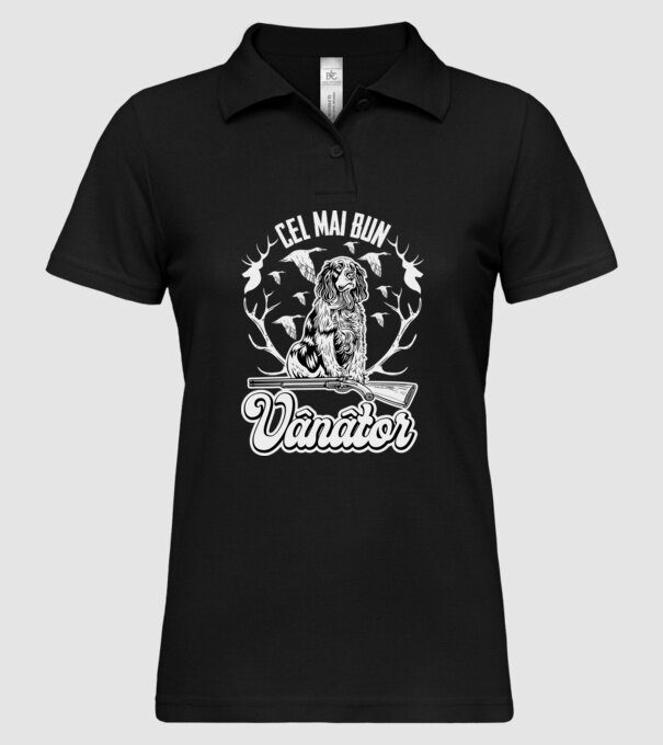 Cel mai bun vânător model negru pe tricou