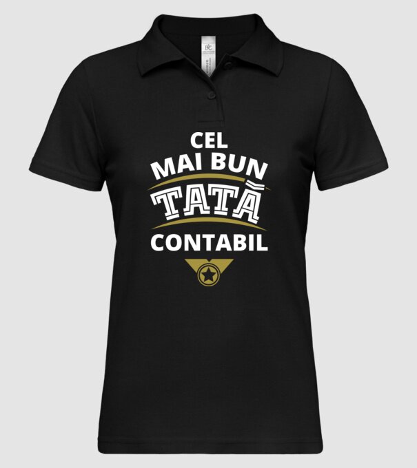 Cel mai bun tată contabil model negru pe tricou