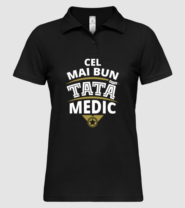 Cel mai bun tată medic model negru pe tricou