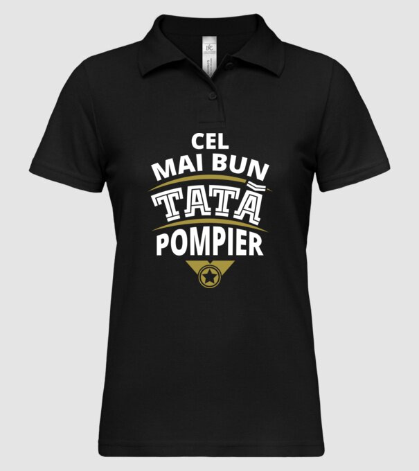 Cel mai bun tată pompier model negru pe tricou