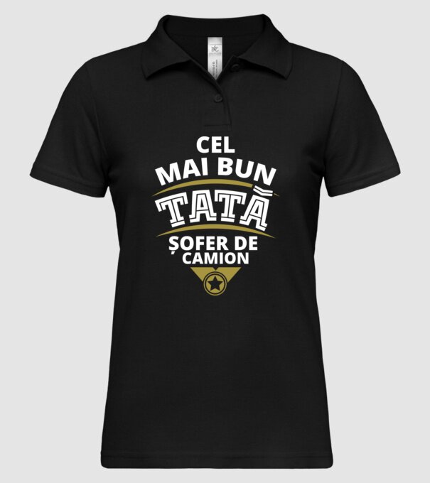 Cel mai bun tată șofer de camion model negru pe tricou
