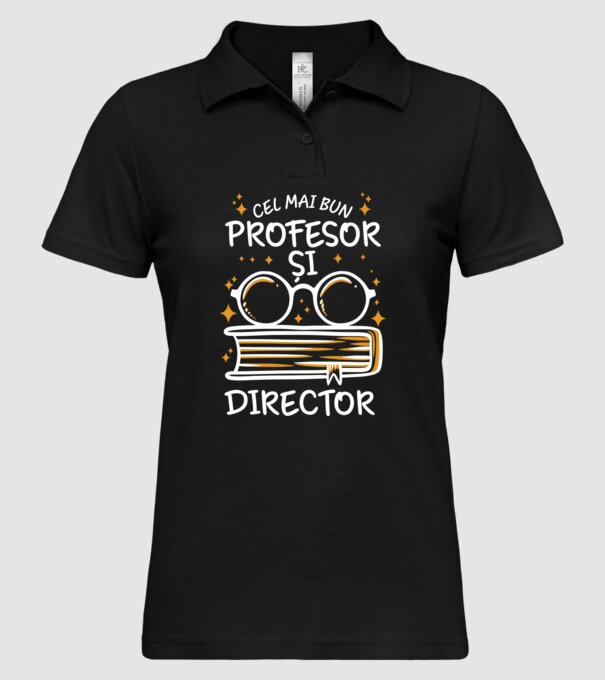 Cel mai profesor director model negru pe tricou