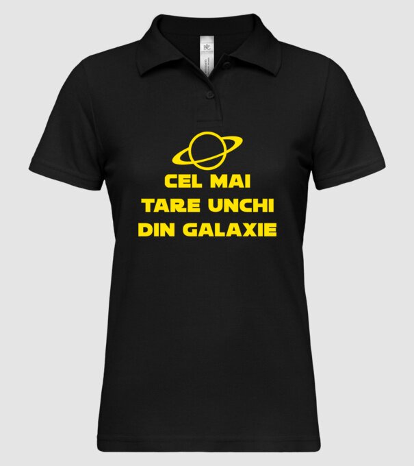 Cel mai tare unchi din galaxie model negru pe tricou