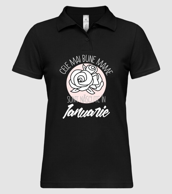 Cele mai bune mame sunt născute în Ianuarie model negru pe tricou