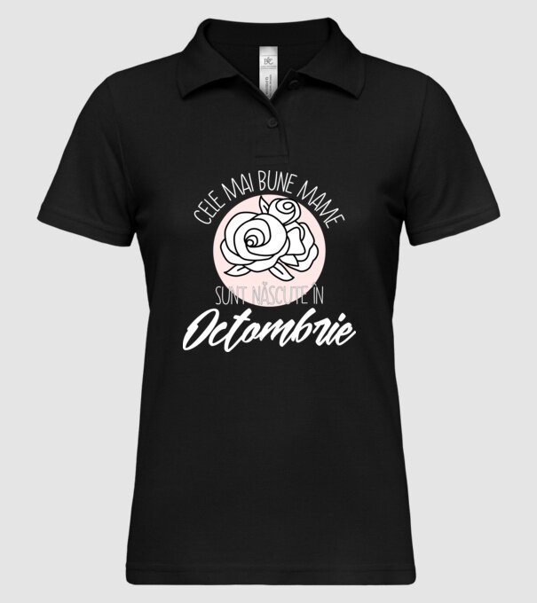 Cele mai bune mame sunt născute Octombrie model negru pe tricou