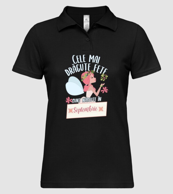 Cele mai drăguțe fete sunt născute în septembrie. model negru pe tricou