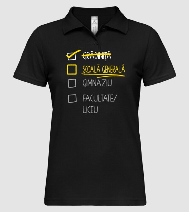 Cheklist educație - grădiniță negru model negru pe tricou