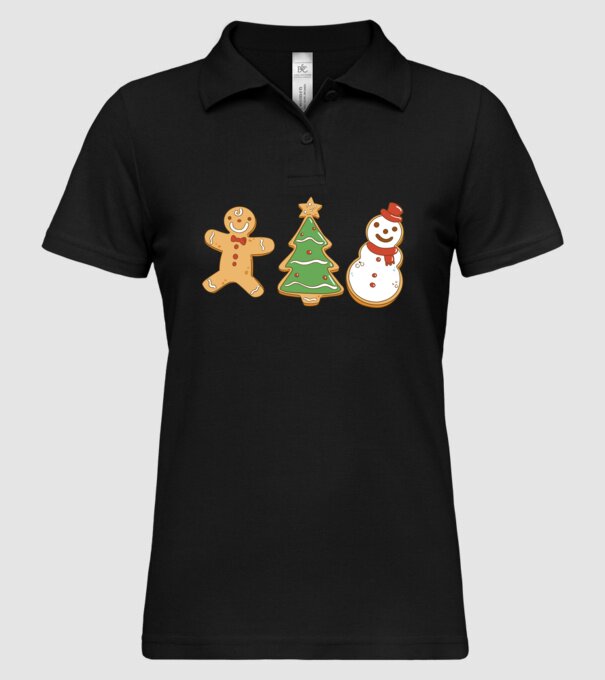 christmas cookies model negru pe tricou