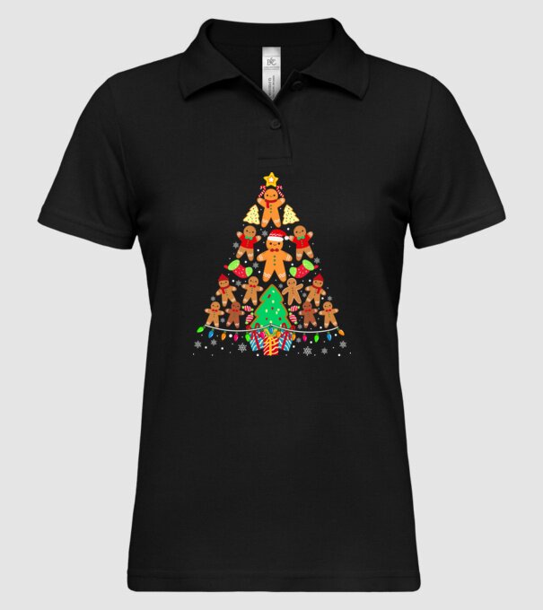 Cookie christmas tree model negru pe tricou