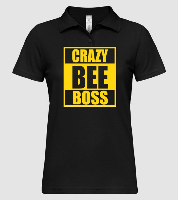 Crazy bee boss model negru pe tricou