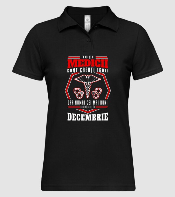 Toți Medicii sunt Creati egali decembrie model negru pe tricou
