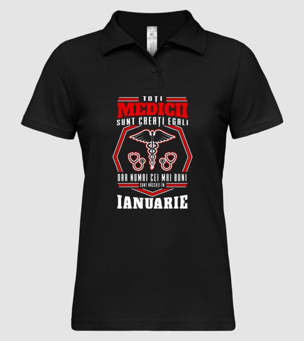 Toți Medicii sunt Creati egali ianuarie model negru pe tricou