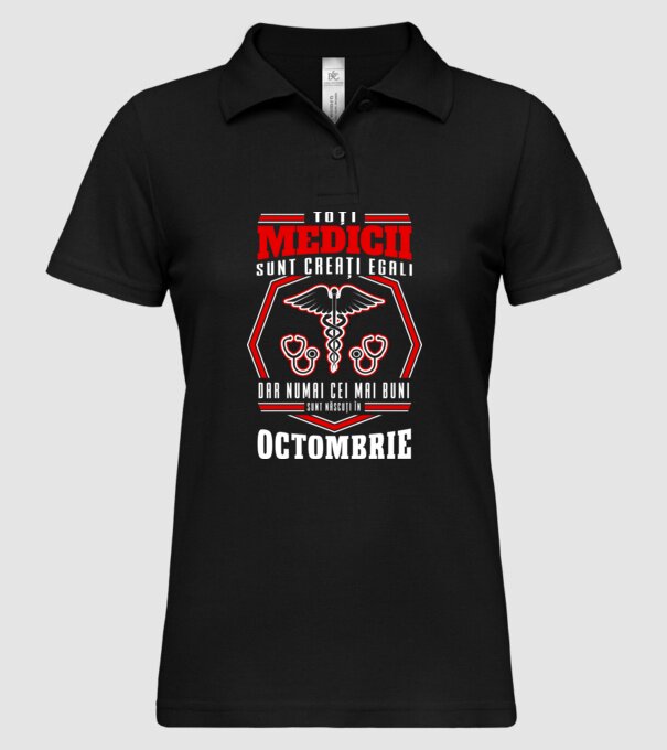 Toți Medicii sunt Creati egali octombrie model negru pe tricou