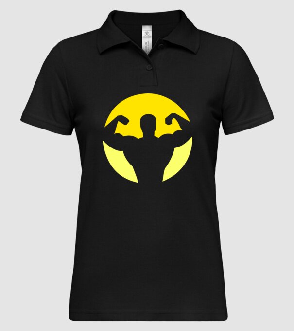 Culturism model negru pe tricou