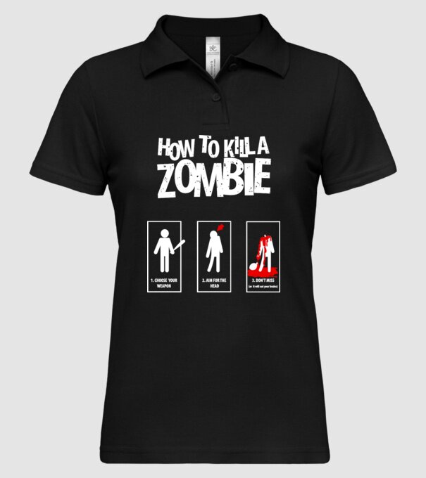 Cum să omorăm zombi model negru pe tricou