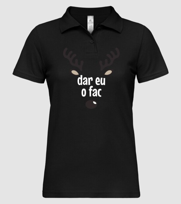 Dar eu o fac crăciun chiar căprioară Negru model negru pe tricou