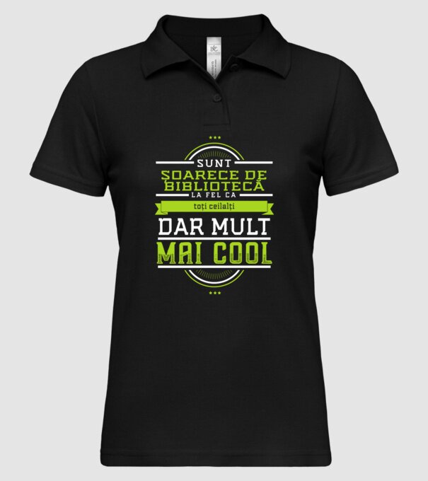 sunt șoarece de bibliotecă, la fel ca toți ceilalți, dar mult mai cool model negru pe tricou