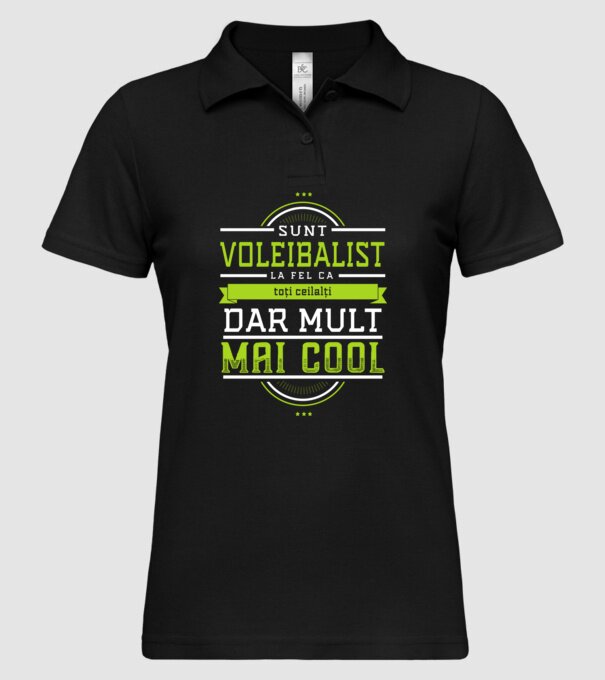 Sunt un voleibalist, la fel ca toți ceilalți, dar mult mai cool model negru pe tricou