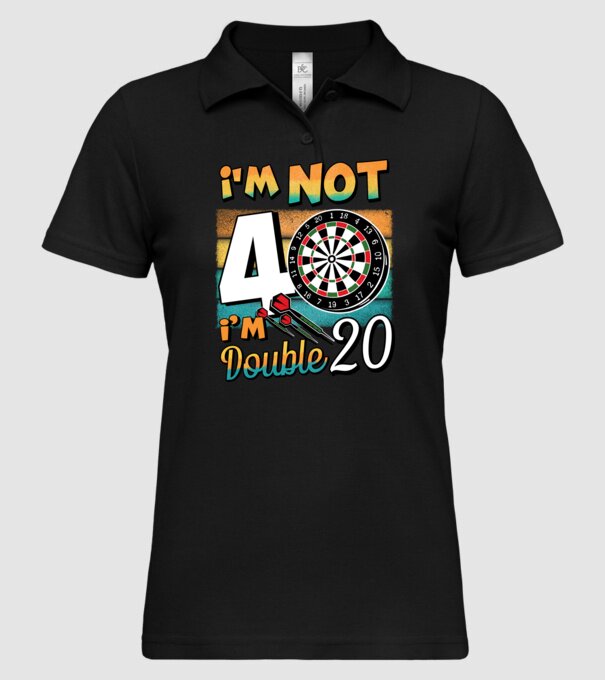 Darts Birthday 40 years old model negru pe tricou
