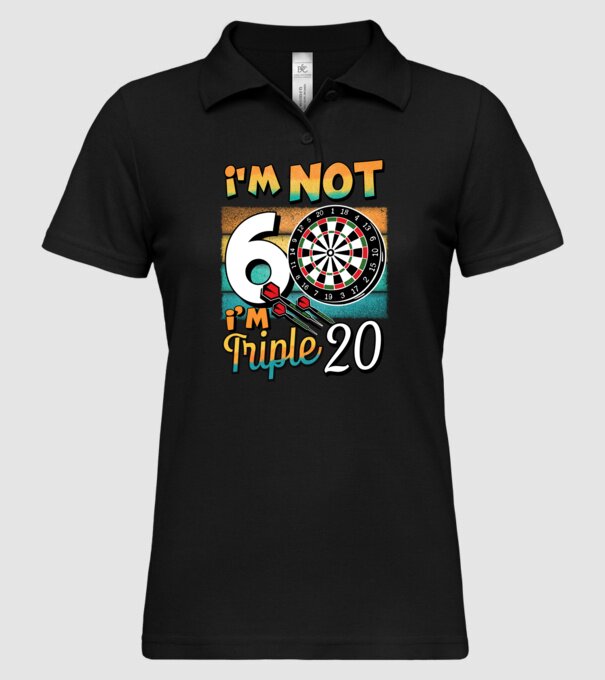 Darts Birthday 60 years old model negru pe tricou