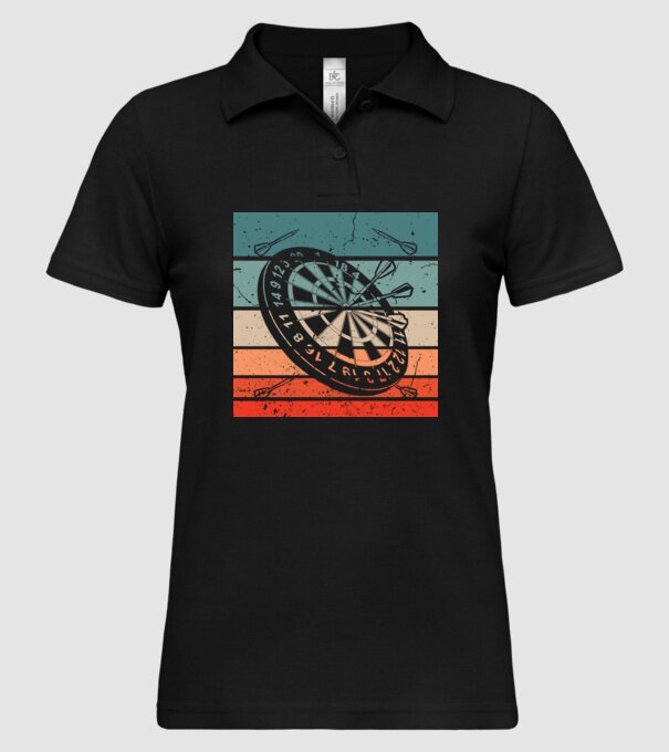 Darts vintage model negru pe tricou