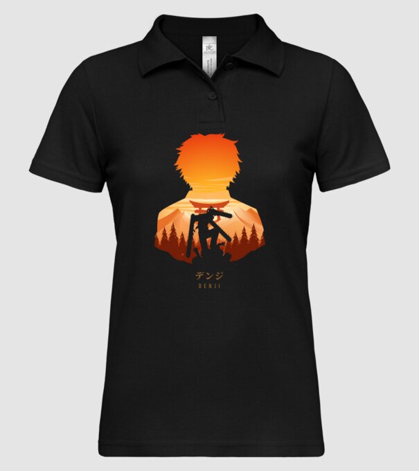 Denji model negru pe tricou