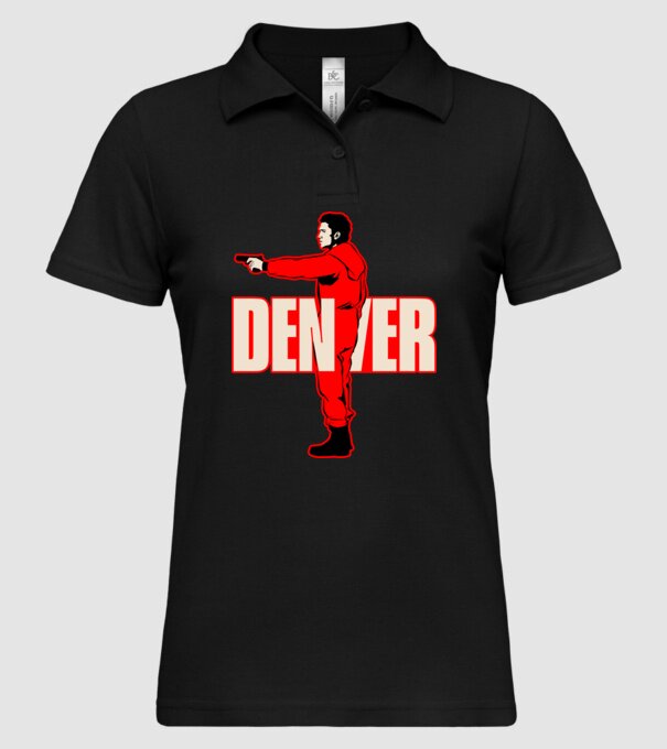 denver la casa de papel model negru pe tricou