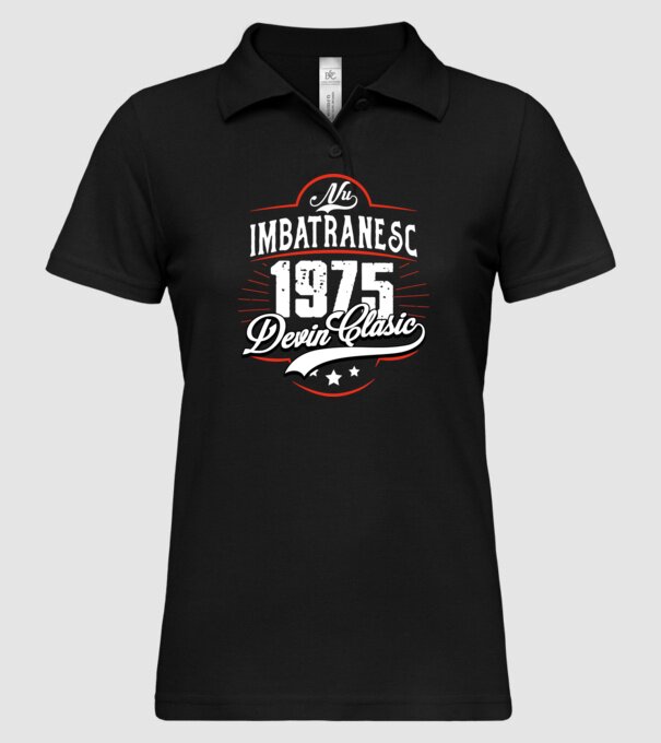 Devin Clasic - 1975 model negru pe tricou