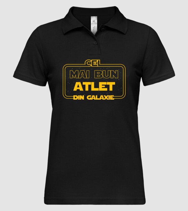 Cel mai bun atlet din galaxie model negru pe tricou
