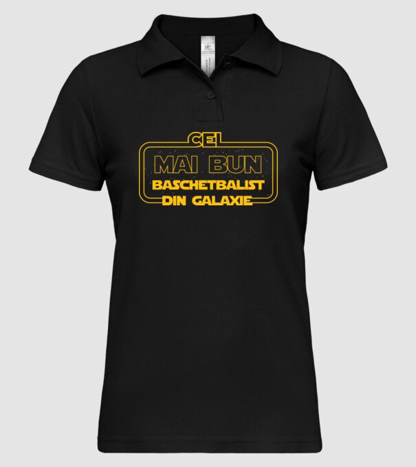 Cel mai bun baschetbalist din galaxie model negru pe tricou