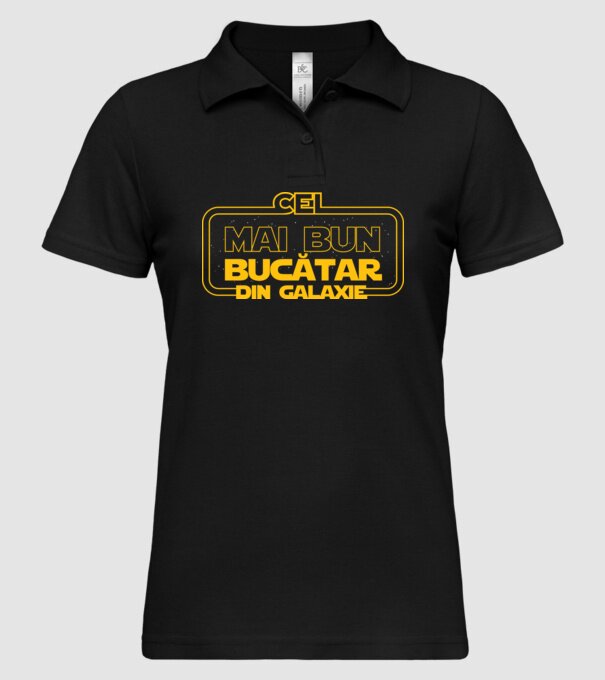 Cel mai bun bucătar din galaxie model negru pe tricou