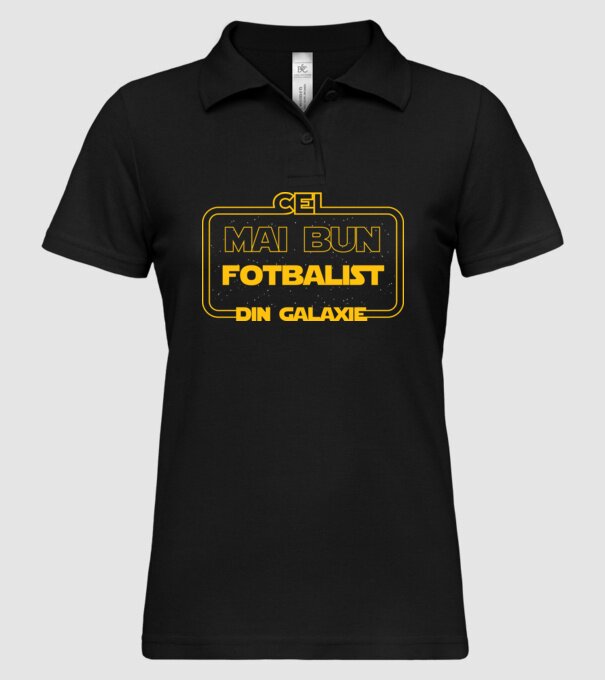 Cel mai bun fotbalist din galaxie model negru pe tricou