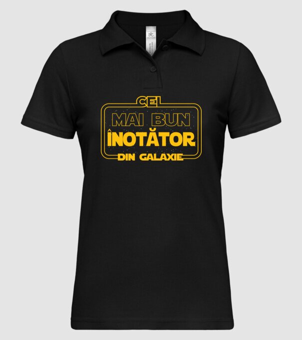 Cel mai bun înotător din în galaxie model negru pe tricou