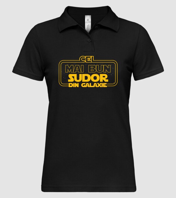 Cel mai bun sudor din galaxie model negru pe tricou